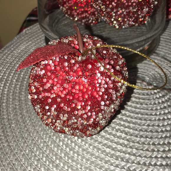 ❤️CHRISTMAS DECOR APPLES & PEAR Ornaments T17 - Picture 3 of 5